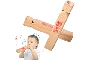 BAOSROY Fischio del Treno in Legno, 2PCS Fischietti per Bambini, Fischietti in Legno Giocattolo, Adatto per Feste di Compleanno in Treno