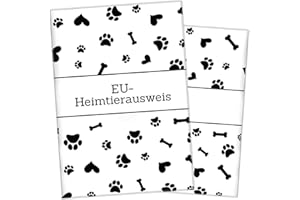 Wilhelm Fell Custodia per carta d'identità UE per animali domestici, personalizzabile per il tuo cane, idea regalo personale per i proprietari di animali domestici, custodia protettiva per la carta