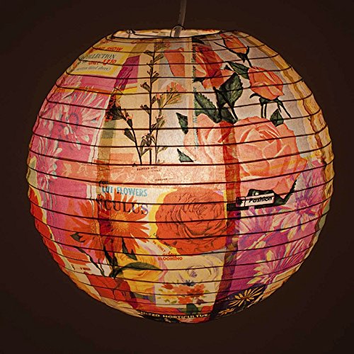 Blue Q – Design Papierlampe Lampenschirm Hängelampe – Fresh Cut Flowers - 3