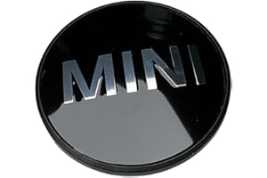 Mini 36131171069 Véritable cache-moyeu, noir avec logo Mini, 50 mm