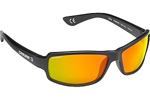 ‎CRESSI Cressi Ninja - Polarisierte Sonnenbrille Herren und Sonnenbrille Damen, Entspiegelte Gläser Wasserabweisend Schutz UV-Strahlen Angeln Fahren Sportbrille Herren + Hartschalenetui