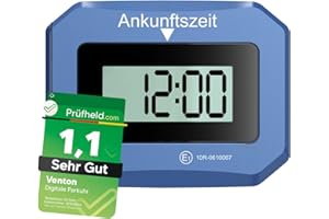 ‎VENTON [ Test SEHR GUT, Note 1.1 *] VENTON Elektronische Digitale Parkscheibe mit Zulassung, Automatische elektrische Parkuhr, Auto Zubehör Innenraum, Auto Gadgets elektrisch, Autozubehör elektronisch