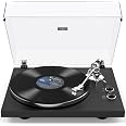 Giradischi Automatico Vintage Harmony | Trasmissione A Cinghia Con Bluetooth | Cartuccia AT-3600L | Altoparlanti Hi-Fi Integrati E Telecomando