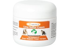 HEALTHY PAW LIFE Carphone Warehouse Lime Sulfur Pet Skin Cream - Pet Care and Veterinary Treatment for Itchy and Dry Skin - Safe Solution for Dog, Cat, Puppy, Ki