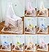 6 Piece Baby Crib Bedding Set 90 x 40 Canopy Fits Rocking / Swinging Cradle - PLAIN WHITE