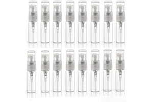 ERIOCTRY Botella de vidrio pulverizadora transparente de 5 ml para perfume, vacía para viajes, fiestas, útiles de maquillaje, 20 unidades