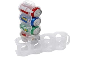 ProLeo 2er Set Stapelbarer Dosenspender,tragbare Getränkedosen-Halter für Kühlschrank, Dosenhalter, Aufbewahrungsbox für Dosen, durchsichtiger Kunststoff