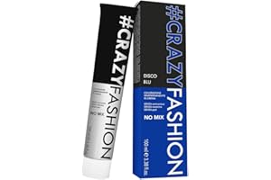 CAPELLO POINT Crazy Fashion, Tinte Semipermanente, Sin Amoniaco, Resorcinol ni PPD, Tinte Semipermanente en Crema, Duración de 6 a 8 Lavados, Azul Disco, 100 ml