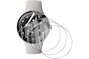 AOKUMA [4 Pack For Google Pixel Watch 4/3 45mm Soft TPU Screen Protector,Flexible TPU Film [Not Glass], Full Coverage, Scratchproof, Bubble Free,Case Friendly, HD Clear, Easy Installation