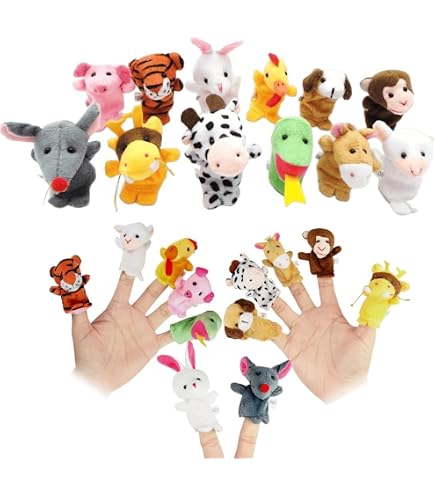 48 Marionnettes à Doigt Avec Yeux Mobiles – Couleurs Variées – Pour Spectacles, Jeux De Rôle Et Goodies Enfants