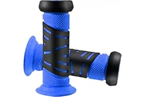 Batheidon Coppia di manopole bici bambino, manopole bici bambini,Manopole Manubrio in Gomma Morbida 95mm,Diametro 22mm,Sicurezza con Protezione Antiurto per Biciclette,Tricicli, Scooter