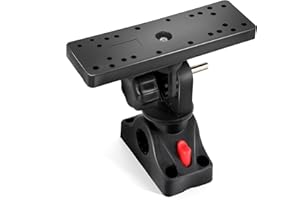 byhsports 360° Adjustable Fish Finder Mounts for Boat, Universal Marine Electronics Mounting Plate for Boat, Canoe, Kayak