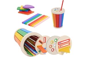 Baeroly Children's Montessori Toys Wood Color Shape Sorting Toys, Suitable for Children 12 to 36 Months Old Educational Learning Sensory Play, Gifts for Children