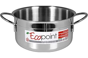 Home Ecopoint Casseruola con 2 Manici, 14 cm, Acciaio Inossidabile