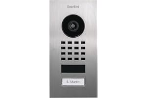 DoorBird D1101V Unterputz IP Video Türstation | Video-Türsprechanlage mit 1 Ruftaste, WLAN, Bluetooth, HD-Video, Bewegungssensor, in Edelstahl V2A