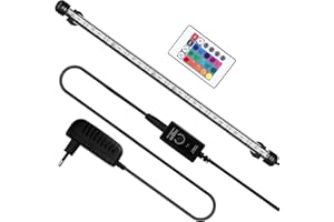 ‎YAKIMZ Yakimz Beleuchtung für Aquarien LED, 5,8W RGB Aquarium-Licht, IP67 Wasserdicht, Universal Fit Aquarium Lamp, für Fisch Tank, Pflanzen Aquarium, EU Stecker