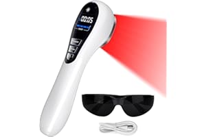Cozion Near Red Light Device, Infrared Light Lamp for Human/Pets, Handheld Cold Red Infrared Light evice for Joint, Knee, Shoulder, Muscle, 5/10/15/20 Timer and Adjustable(3 x 808nm & 14 x 650nm)