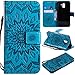 Produktbild für Galaxy J6 (2018) Hülle,Geprägte Muster Handy hülle/Tasche / Cover/Case für das Samsung Galaxy J6 (2018) PU Leder Flip Cover Leder Hülle Standfunktion Kredit Kartenfächer (S) (4)