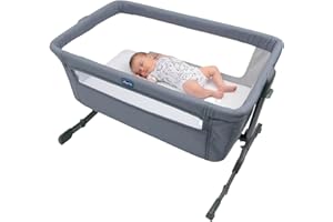 Chicco Next2Me Essential Infant Cosleeping Crib, Sustainable, Compatible with Different Beds, Adjustable Height, Tiltable, Good Air Circulation, Mattress and Bag Included, 0-6 m