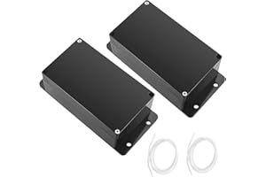HUAMIRRA Boîte de jonction pour Électronique, 2 Pièces Electrique Exterieur, 100 x 68 x 50 mm Boîtiers Électroniques en Plastique Cas de Projet, avec Oreilles, pour Boîte de Dérivation Électrique DIY