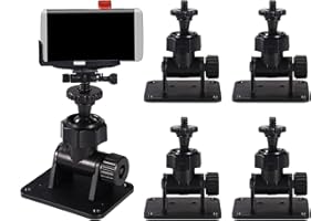 Lyreh 4pcs Base Station Wall Mount Bracket for HTC Vive/Valve Index/Vive Pro, 1/4" Thread Screw Universal Self-Adhesive Wall Mount Mini Stand Support Accessories for Oculus Rift Sensors