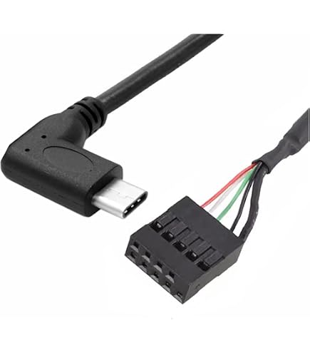 NFHK USB 2.0 Adapterkabel – 9-polig/10-polig Mainboard Auf USB-C, 50 Cm, Für Mini-Monitor, Sensoren & Kameras