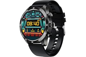 FMK Montre Connectée Homme 1.32" Montre Smartwatch Sport avec Appel Bluetooth 5.0,Montre Connectée avec Rappel des Messages,Moniteur de Fréquence Cardiaque,GPS Partagé 20 Modes Sport pour Android iOS