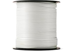 SNURO Corda di nylon (3mm, 100M, bianco) - Corda in poliammide intrecciata per qualsiasi applicazione - Resistente all'usura e robusta - Forza di rottura 170kg
