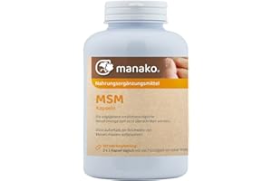 ‎MANAKO manako MSM (Methylsulfonylmethan) Kapseln, 300 Stück, Dose 210 g