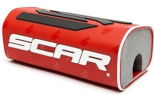 SCAR Paracolpi Coprimanubrio moto cross Protezione Manubrio senza traversino - Rosso