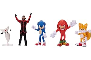 Sonic The Hedgehog- Personaggi articolati, Colore Sonic 2 Movie Action Figure Set, Multi, 3+ anni, 412684