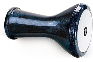 VD Vatan Vatan 3022-G Professional Solo Darbuka Hand Drum Cast Aluminium Pearl Effect Blue with Accessories