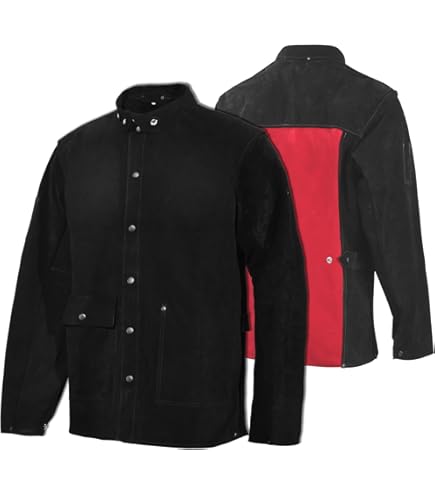 Revco Black Stallion FR Navy Welding Jacket - 9 Oz Flame Resistant Cotton, Size Small
