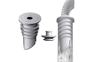 Sello De Tubería De Lavadora WISIRENT, 35-40mm Gris Sello de Tubería de Drenaje de Lavadora con Tapa de Sellado de Silicona, Tubo de Sellado Desodorante para Lavadora para Lavadora de Lavandería