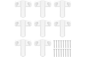 GFUEIGJ 8 sztuk zabezpieczeń okiennych, ochrona przed włamaniem, kolor biały, zabezpieczenie okienne, dla dzieci, białe, ogranicznik drzwi ze śrubami, zabezpieczenie okna dla dzieci, do PCW, drzwi, okien