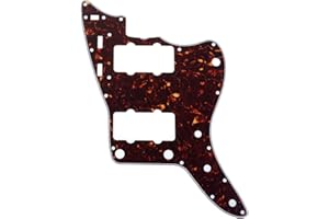 Musiclily Pro 13 Fori 65 60s Stile Vintage Battipenna Chitarra Pickguard per Fender American Jazzmaster, 4 strati Tartarugato