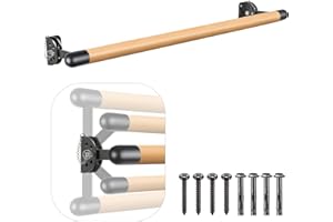 Kipika Sistema de Barra de Ballet Tradicional de Madera Maciza montado en Pared, Barra de Estiramiento/Baile