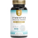 Symbiotics Premium Power, 200 Billion CFU per Dose, 80 Strains, Probiotics + Prebiotics + Postbiotics, with Zinc and Lactobac
