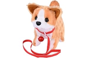 WorWoder Plush Shiba Inu Toy Puppy Electronic Interactive Pet Dog - Walking, Barking, Tail Wagging, Stretching Companion Animal for Kids (Shiba Inu)