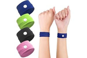 OQKAHIV 4 pcs Bracelets Anti-Nausées pour le Mal de Mer et les Transports, Bracelets d'Acupression pour Poignet Sans Effets Secondaires, Adapté à Tous Âges et Situations :Grossesse, Vacances, Voyage