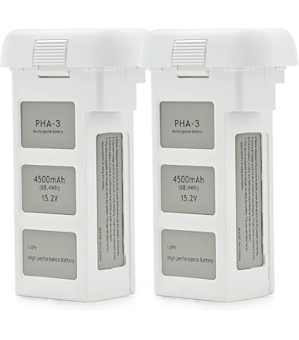 WYGUO PHA-3 Phantom 3 Battery, Batterie de vol de Remplacement Intelligente pour Phantom 3 Standard, Phantom 3 Pro, Phantom 3 Advanced, Phantom 3 4K, Phantom 3 SE Drone(15.2V 68.4Wh