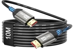 Nersligek 4K Cable HDMI 10 Metros, HDMI 2.0 Cable con ARC UHD HDR 3D de Alta Velocidad 18Gbps Ethernet, Cable HDMI para Barra de Sonido TV Blu-Ray Proyector Portátil TV PS4/PS5 Consola PC Monitor