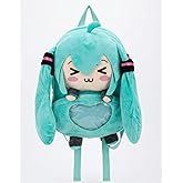 Hatsune Miku Peluş Sırt &Ccedil;antası, Yumuşak Dokulu, Turkuaz, 38x30 cm, Anime Temalı