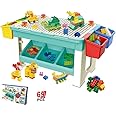 Little Story Blocks 3 In 1 Activity Table | Block Table | 69 Blocks | Creativity | Water And Sand Play | 3In1 Multipurpose Table | Removable Tabnle Top | High Quality Material | Kids 3Years+