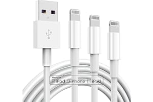 YHFVESV Cable Cargador con iPhone [3Pack 1M] [MFi Certified] Cable para iPhone USB Carga Rápida Cable Compatible con iPhone 14 13 12 11 Pro XS MAX XR X 8 7 6S 6 Plus 5 5S SE iPad iPod