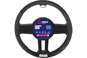 Sparco 1 Funda Universal para Volante de Coche, Negro