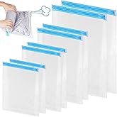 Vakuumbeutel für Kleidung, 8 STK. in 4 Größen Dicht Vacuum Bags, Wiederverwendbar Vakuumierbeutel zum Rollen für Reisen & Ruc