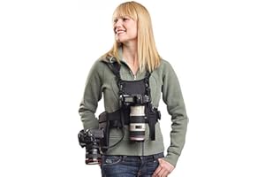 Nicama Tracolla Fotocamere Doppia, Cinghia Fotocamere Fotografo Vest per Canon Nikon Sony Pentax Sigma Panasonic Olympus DSLRS