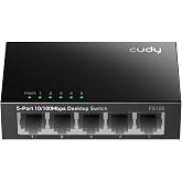 Cudy FS105 5-Port 10/100Mbps Metal Kasa Masa&uuml;st&uuml; Switch, Tak ve &Ccedil;alıştır, Duvara Monte Edilebilir Tasarım, Fansız Sessiz &Ccedil;alı