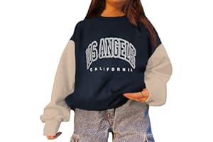 Tomwell Damen Sweatshirt Buchstaben Druck Langarm Rundhals Pullover Bauchfrei Warm Pulli Oversized Casual Bequem Teenager Mädchen Hoodie Sportbekleidung Mit Taschen